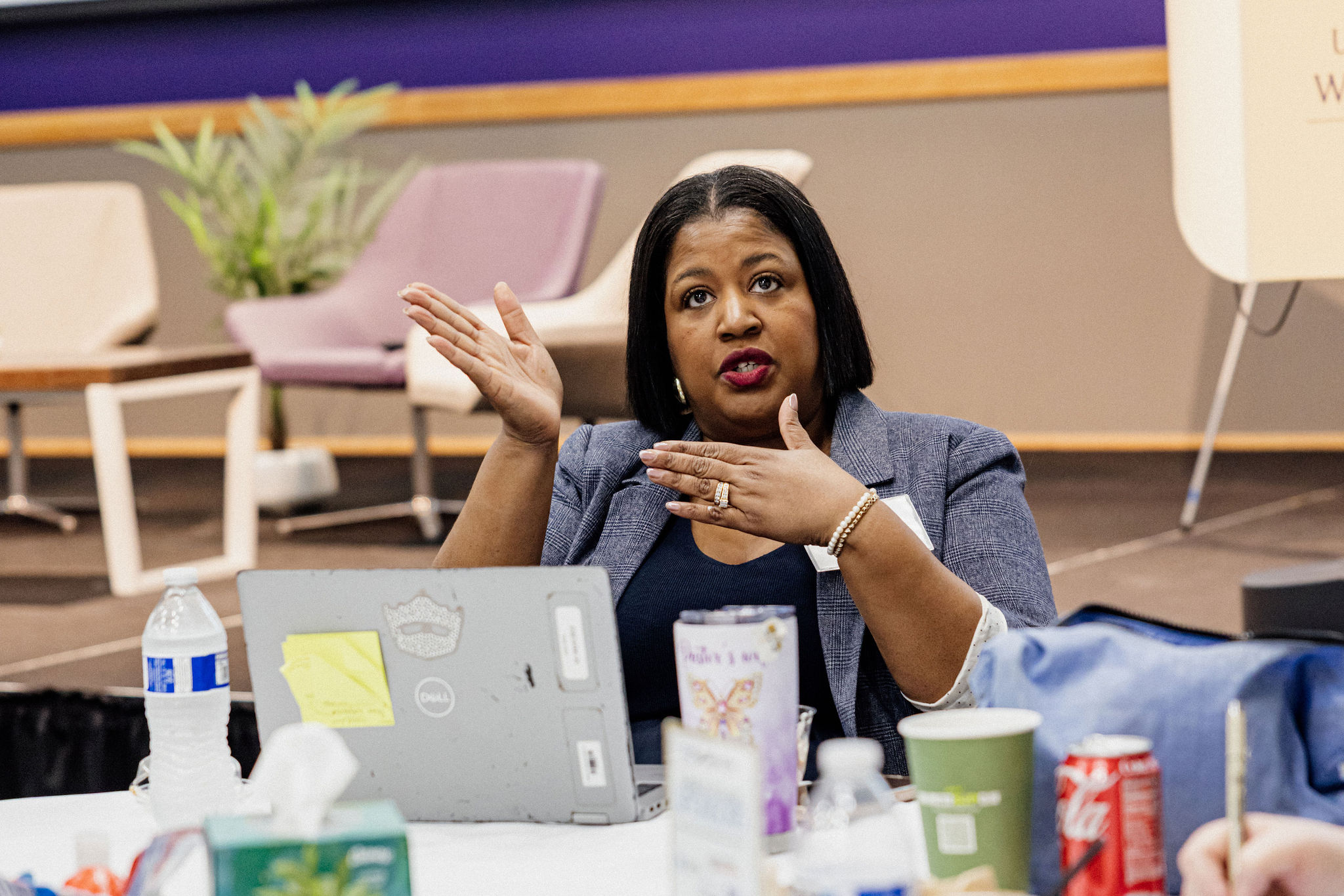 Community leaders reviewing data on credential attainment